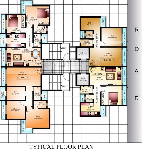  bismilla-tower Images for Cluster Plan of Happy Home Bismilla Tower