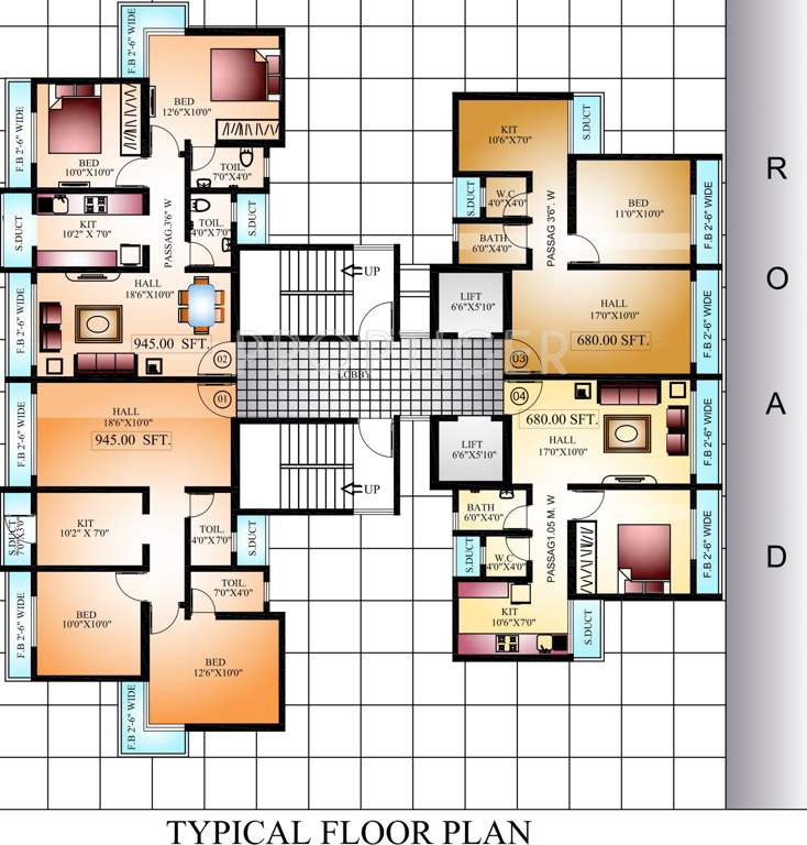 bismilla tower Images for Cluster Plan of Happy Home Bismilla Tower
