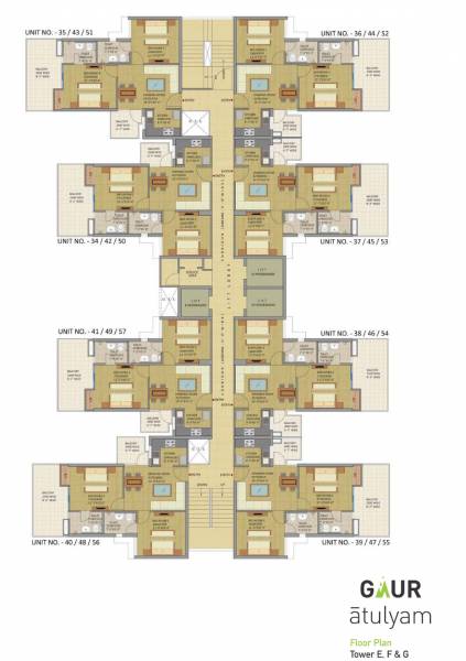 Images for Cluster Plan of Gaursons Atulyam Images for Cluster Plan of Gaursons Atulyam