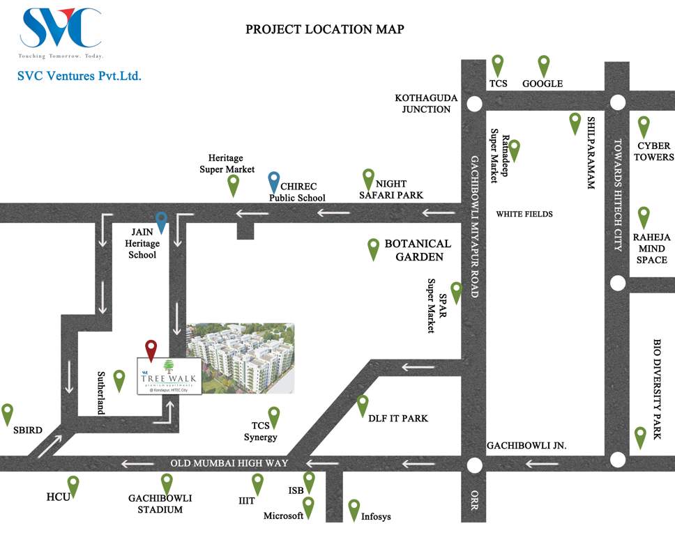  tree walk Images for Location Plan of SVC Tree Walk