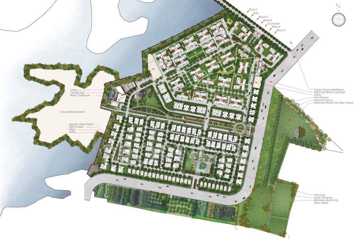  aqualily  Images for Master Plan of Mahindra Aqualily Villa