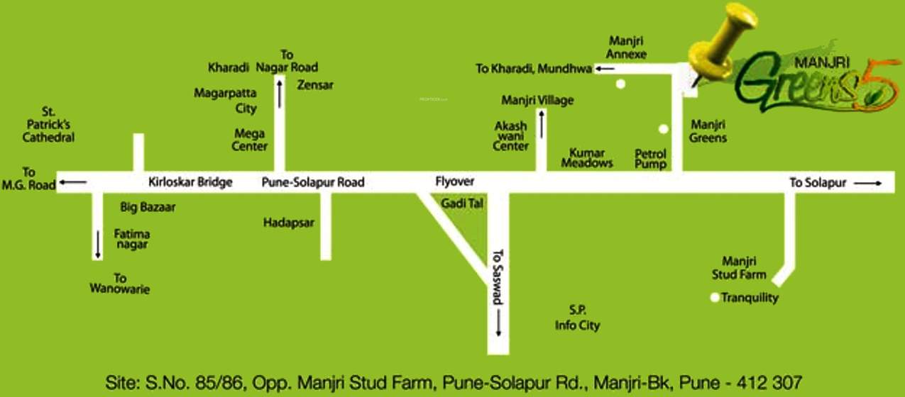  manjri greens 5 villa Location Plan