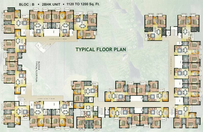  shri-krishna-greens Tower B Cluster Plan From 1st To 3rd Floor