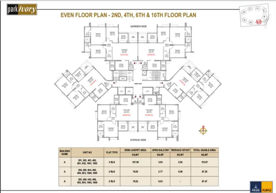  park ivory Tower A Cluster Plan