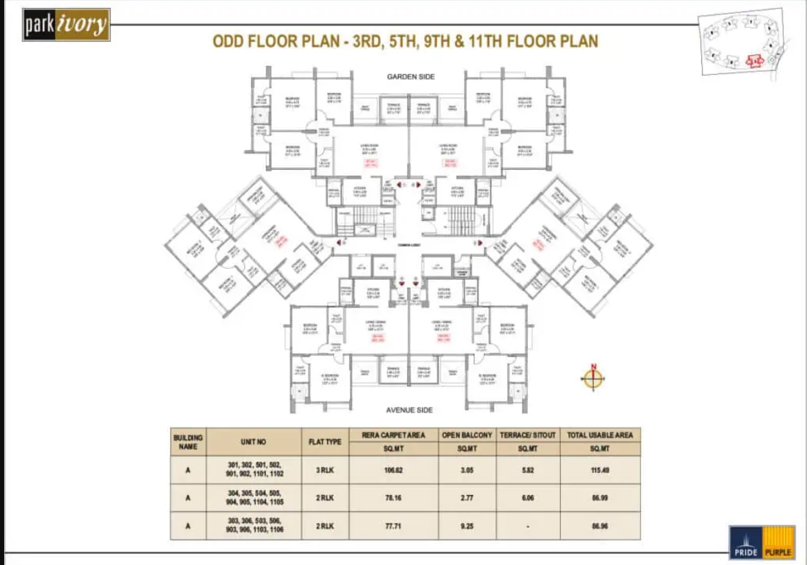  park ivory Tower A Cluster Plan