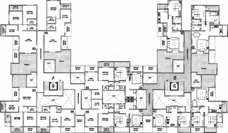  park Wing A & B Cluster Plan for 6th Floor