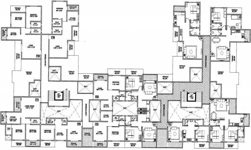  park Wing A & B Cluster Plan for 7th Floor