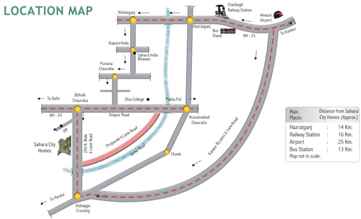 Images for Location Plan of Sahara City Homes Apartments Lucknow