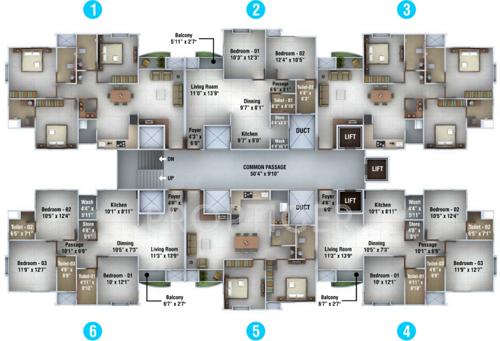 Images for Cluster Plan of Pratham Riviera Apartments