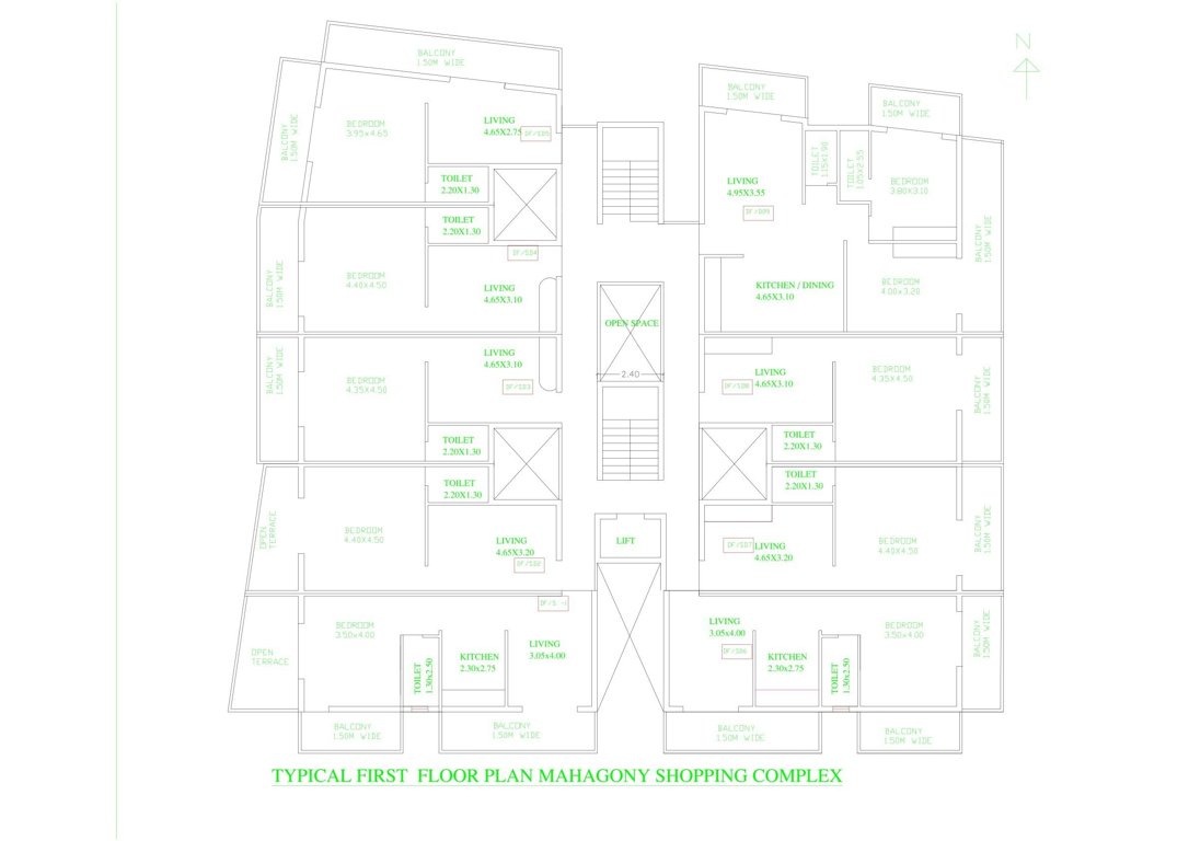  peace valley Mahagony Cluster Plan for 1st Floor