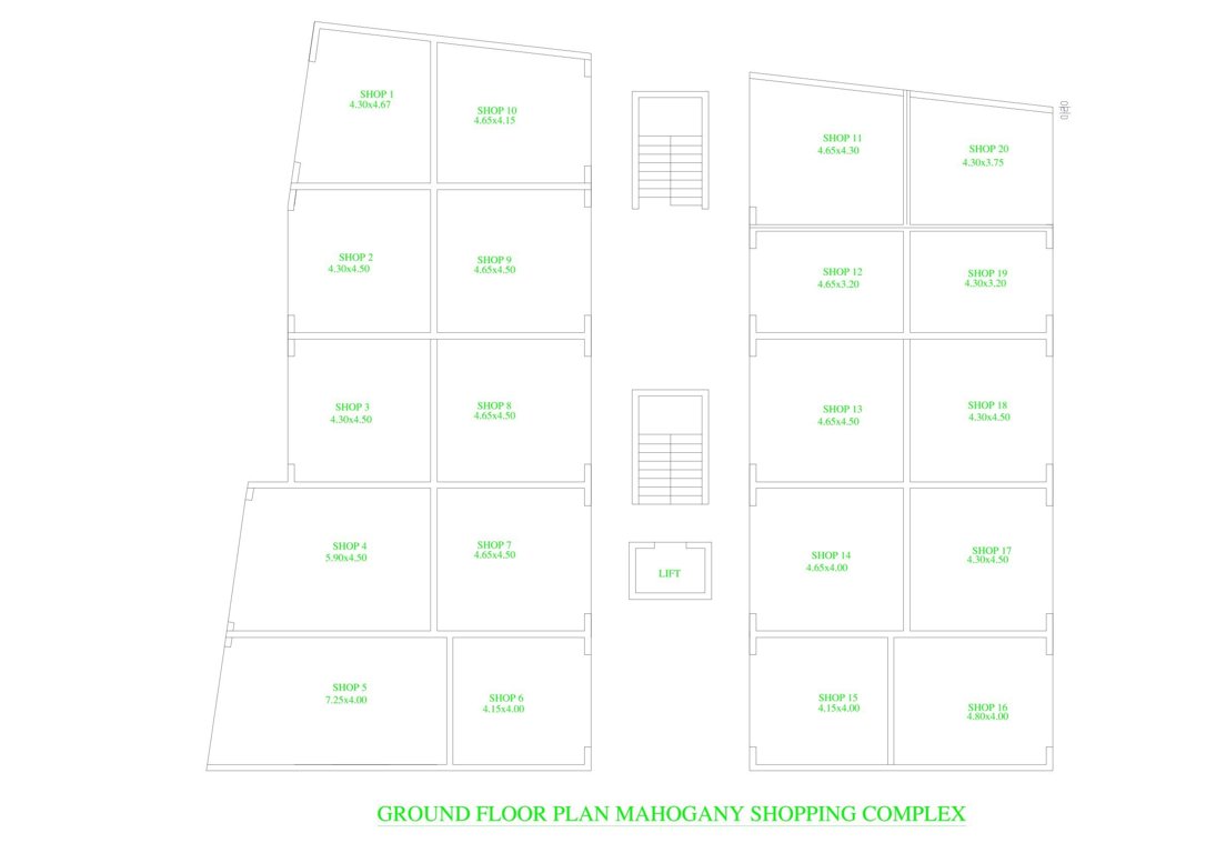  peace valley Mahagony Cluster Plan for ground Floor