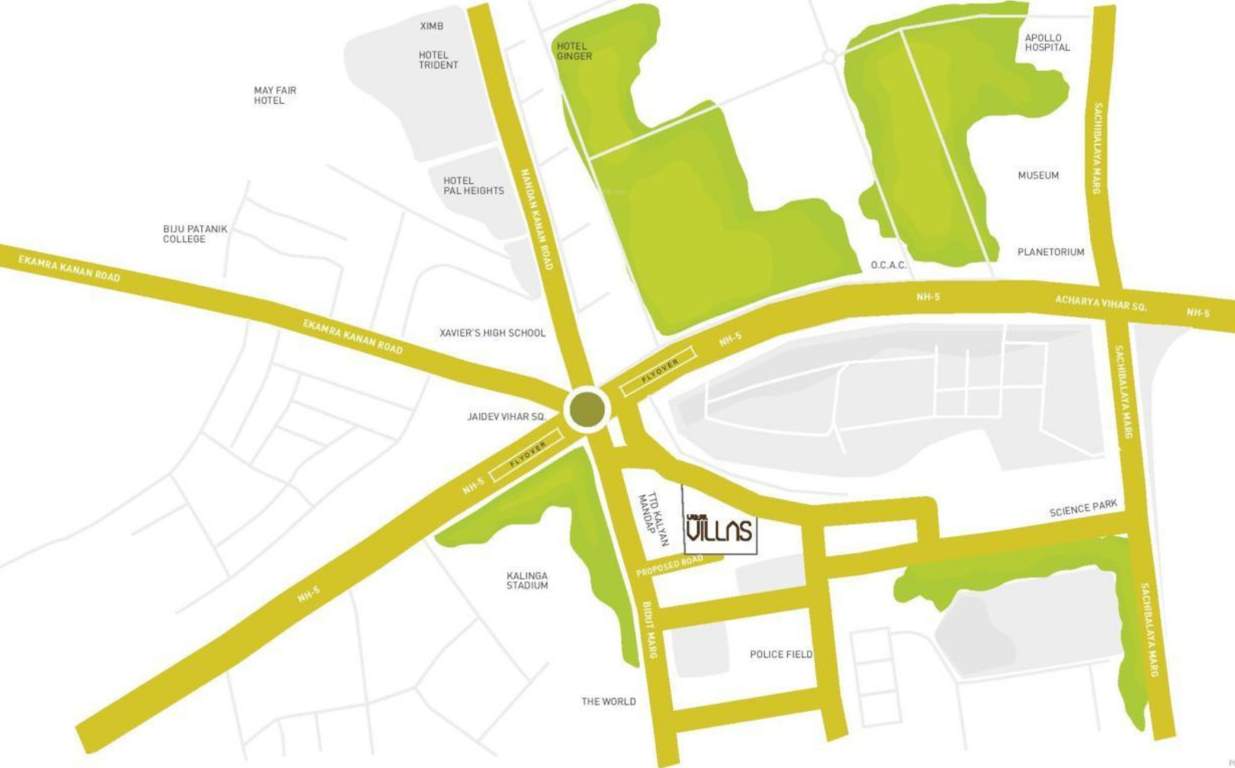  villas Images for Location Plan of Utkal Villas