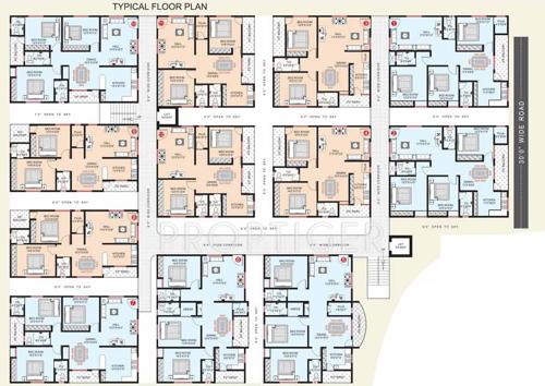 Sai Kishan Nilayam Cluster Plan from 1st to 5th Floor prem-constructions sai-kishan-nilayam Sai Kishan Nilayam Cluster Plan from 1st to 5th Floor