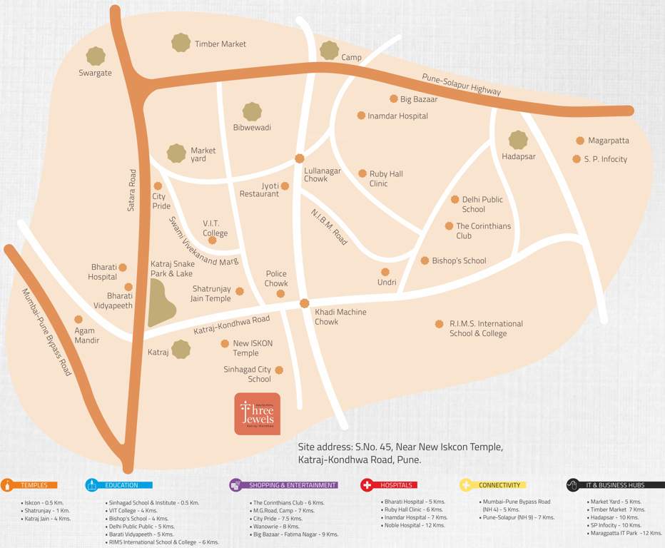  three jewels Images for Location Plan of Kolte Patil Three Jewels
