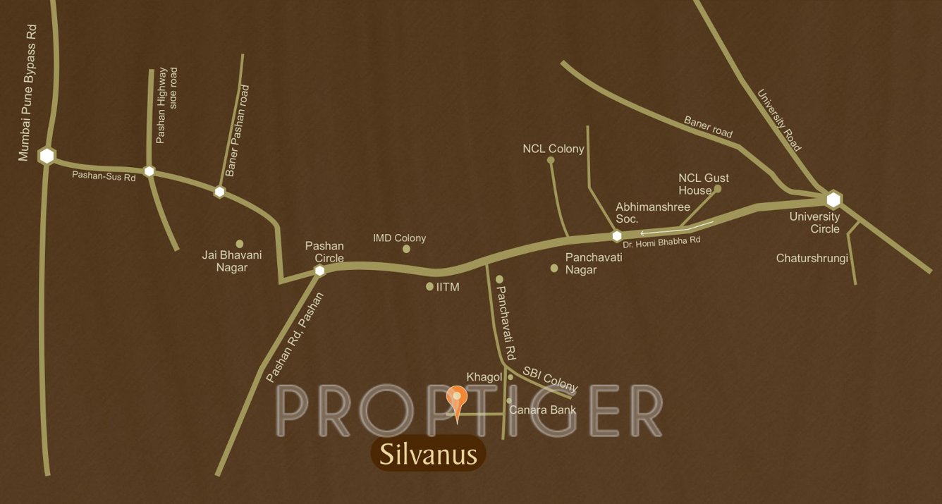 gandhi properties silvanus apartment Location Plan