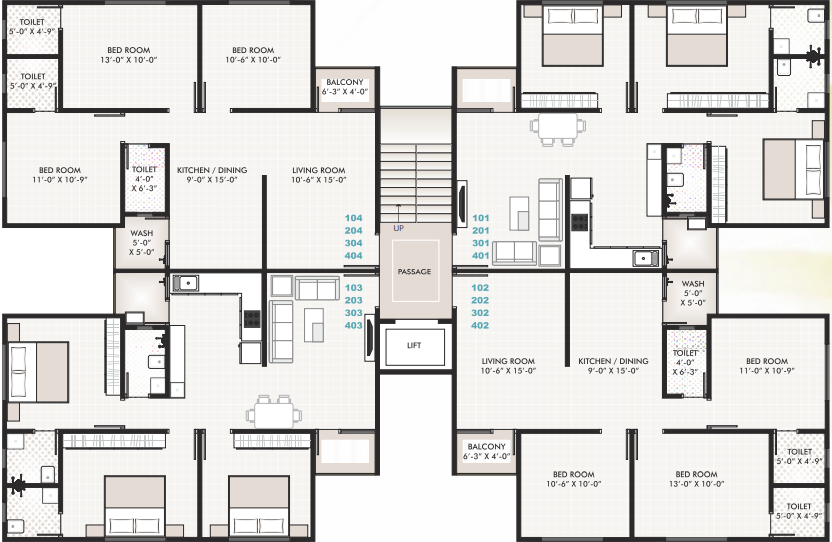  amrut Tower A Cluster Plan