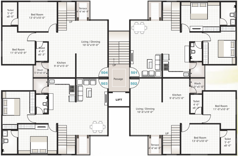  amrut Tower B Cluster Plan