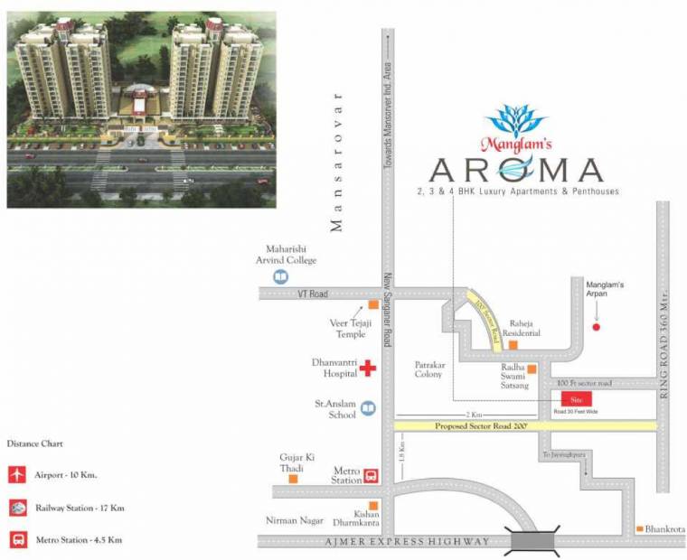  aroma Images for Location Plan of Manglam Aroma