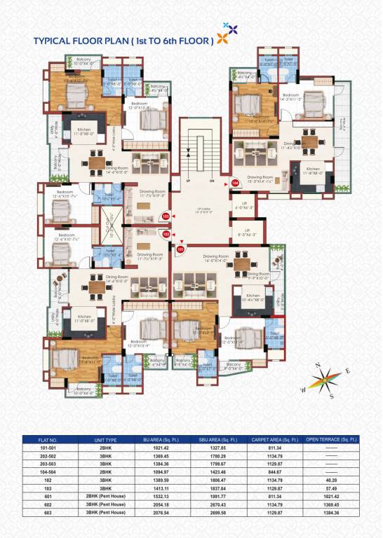 silver spring Single Tower Cluster Plan