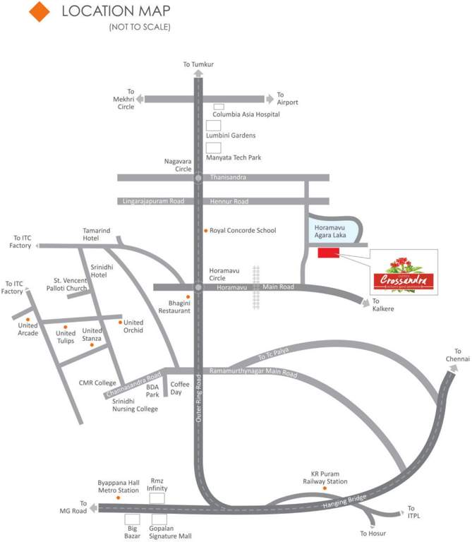  crossandra Images for Location Plan of Akshaya Crossandra