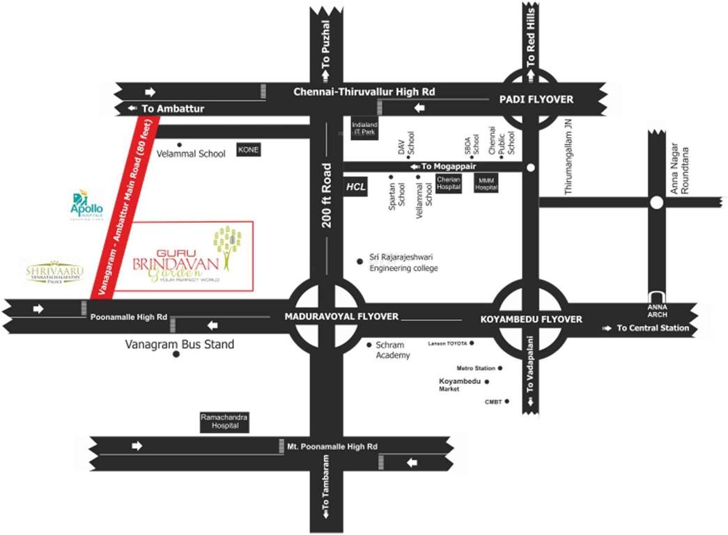Images for Location Plan of Guru Brindavan Garden