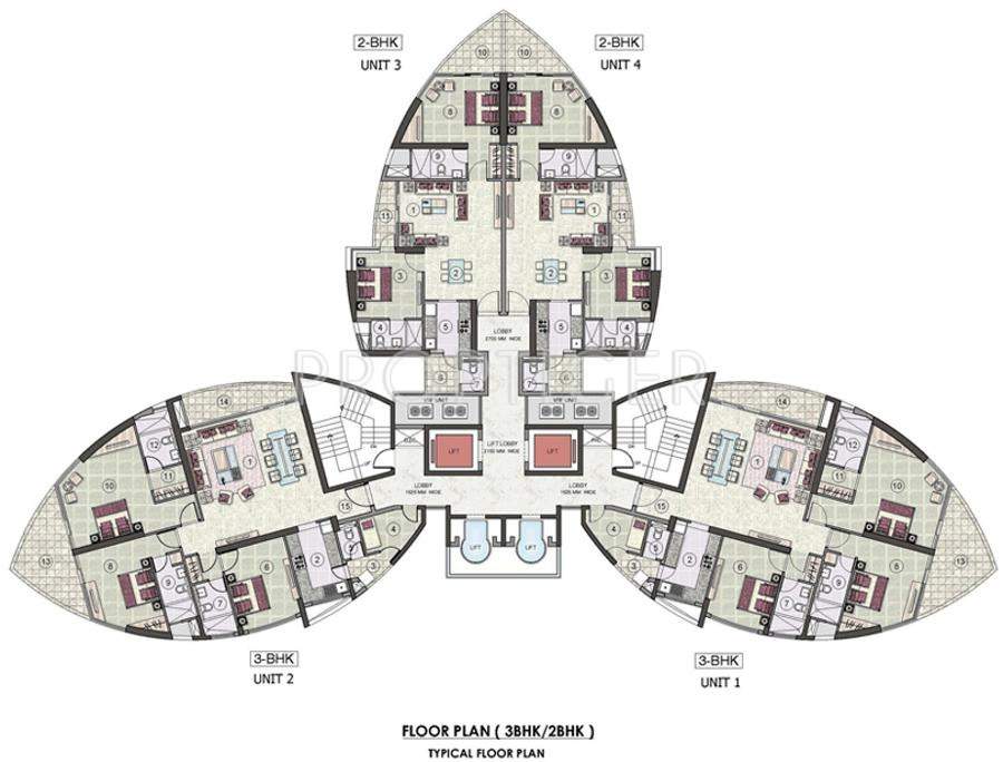  tiara tower Images for Cluster Plan of Jaypee Tiara Tower