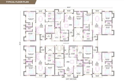  pushkars-sree-lakshmi-ganapathy-enclave Sree Lakshmi Ganapathy Enclave Cluster Plan for Typical Floor