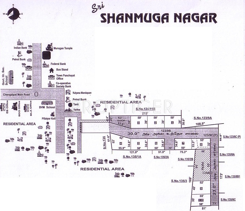rainbow foundations shanmuga nagar Layout Plan