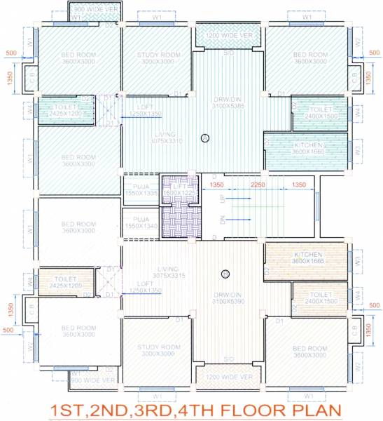 Images for Cluster Plan of Jeet Nirman Balaji Tower