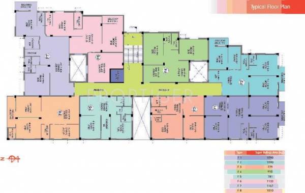 Aatreyee Nirman Indranee Typical Floor Cluster Plan