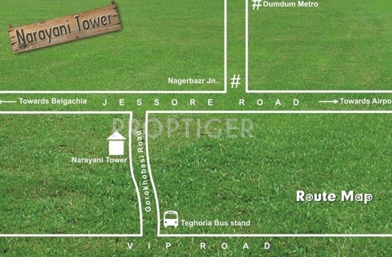 Aatreyee Nirman Narayani Tower Location Plan
