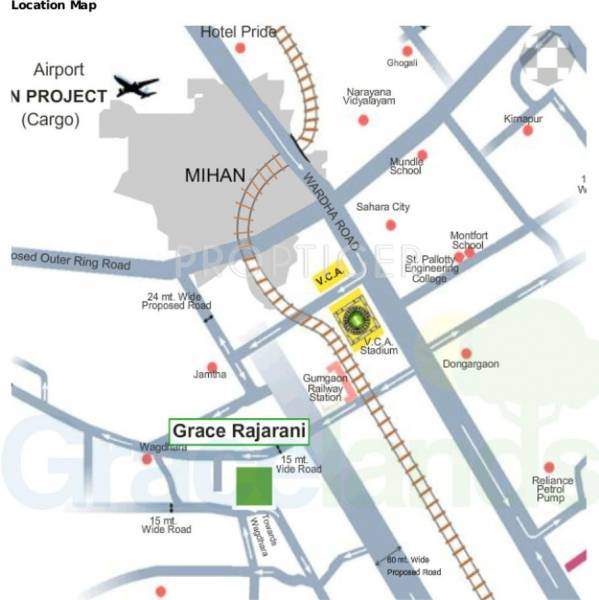 Gracelands Rajarani Location Plan