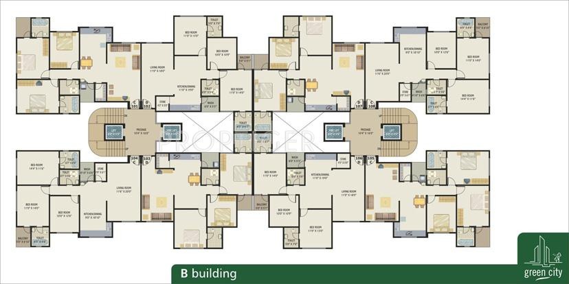 city Block F Cluster Plan