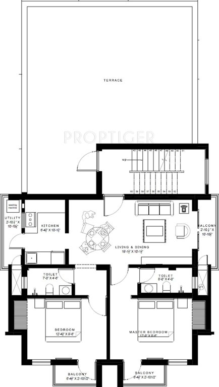 Grace Builders Elegance Second floor Cluster Plan