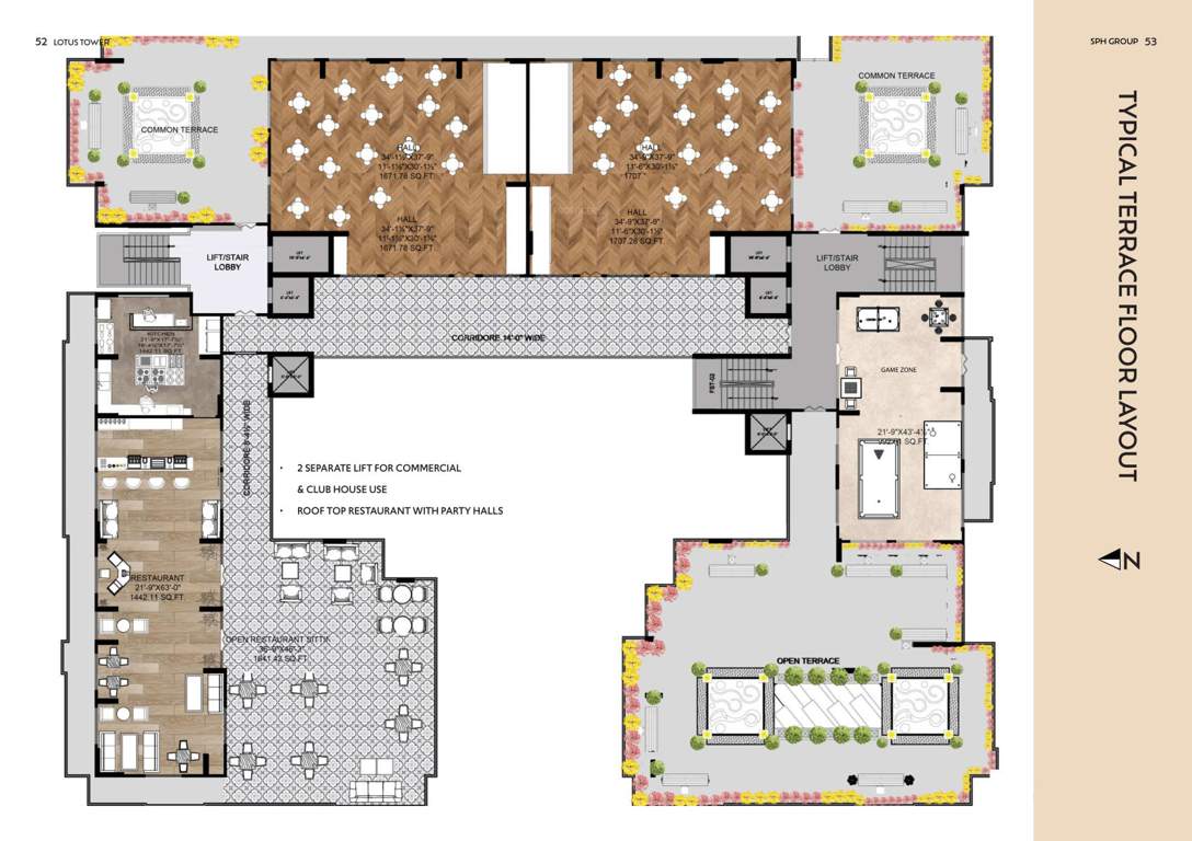  lotus tower Single Tower Cluster Plan