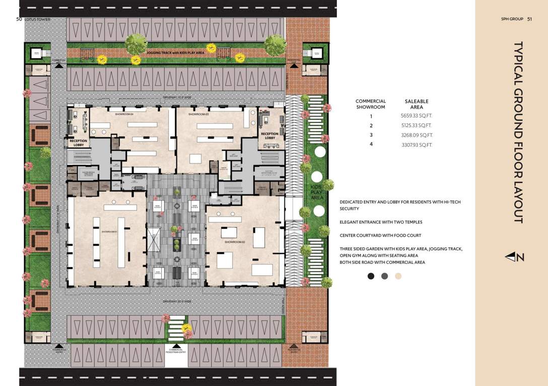  lotus tower Single Tower Cluster Plan