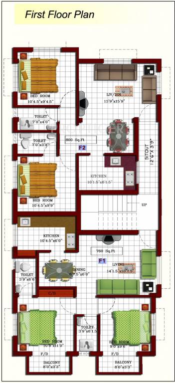  garden Single Block Cluster Plan