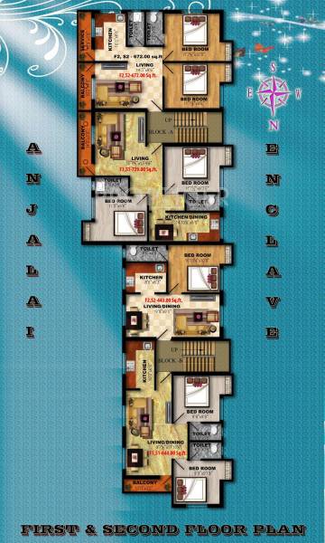 Devanayaki construction Anjalai Enclave Block A And Block B First And Second Floor Cluster Plan
