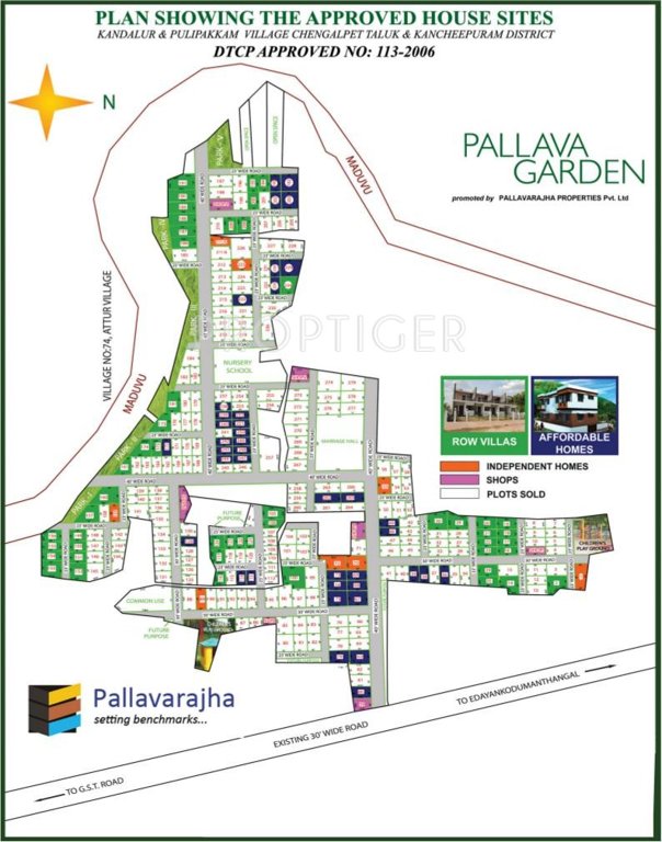 Pallavarajha Properties Pallava Garden Villa Layout Plan