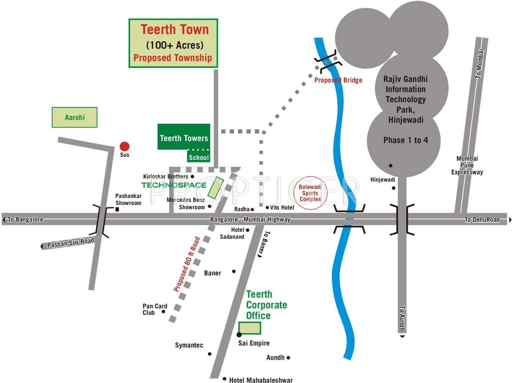 Teerth Realties Aarohi Society Villa Location Plan