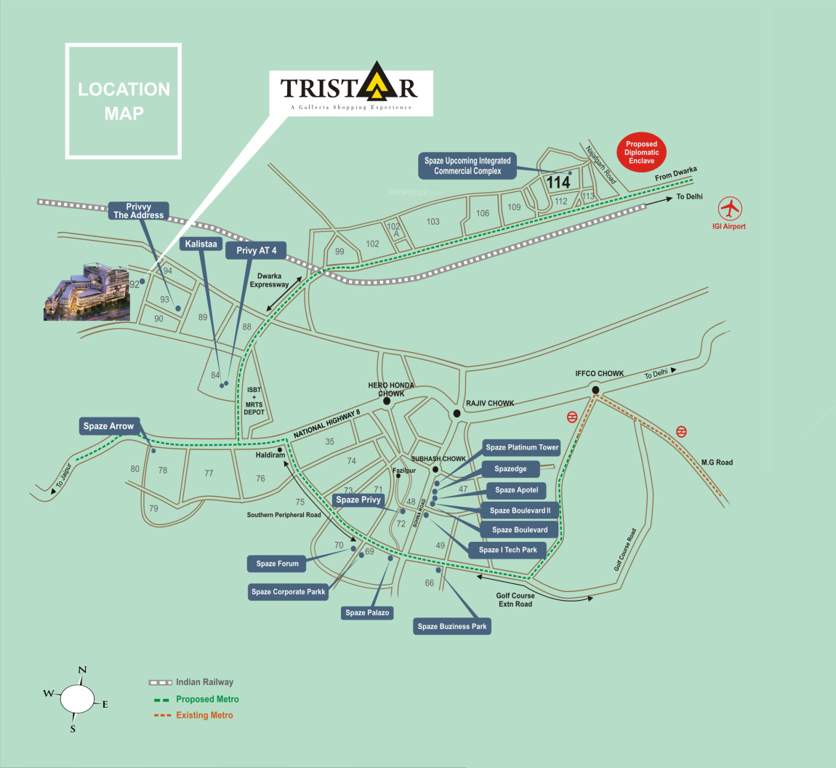 tristaar Images for Location Plan of Spaze Tristaar