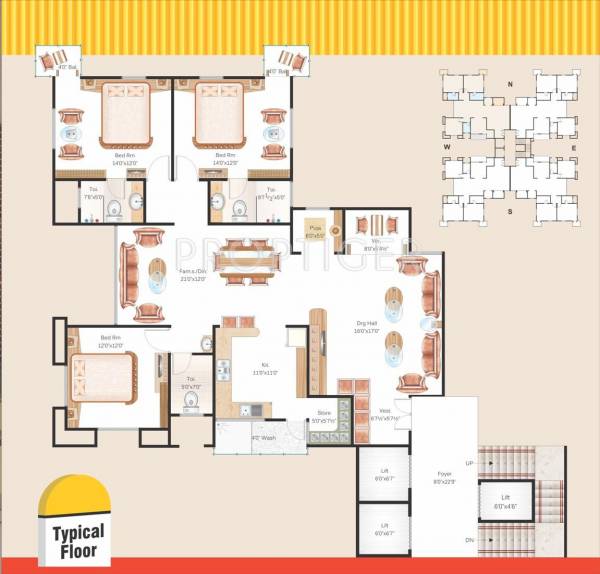 Images for Cluster Plan of Milestone Highrise
