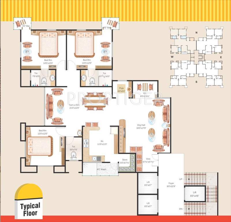 Images for Cluster Plan of Milestone Highrise