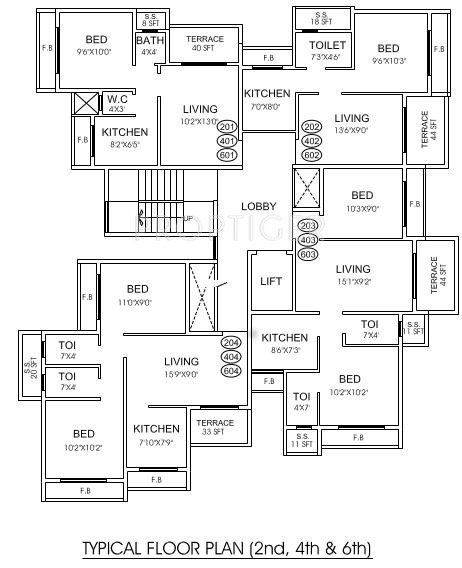  palace Single Tower Cluster Plan