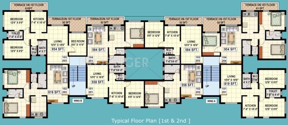  laxman complex Wing A Cluster Plan