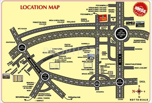 Abhinandana Housing Sai Ganesh Golden City Location Plan