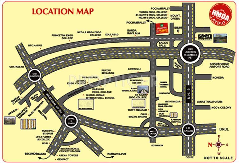 Abhinandana Housing Sai Ganesh Golden City Location Plan