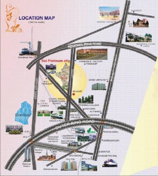 SaiCharan Townships Platinum City Location Plan