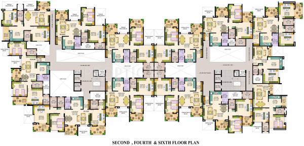 2,4,6 Floor Cluster Plan Vishwakarma Builders Prestige 2,4,6 Floor Cluster Plan