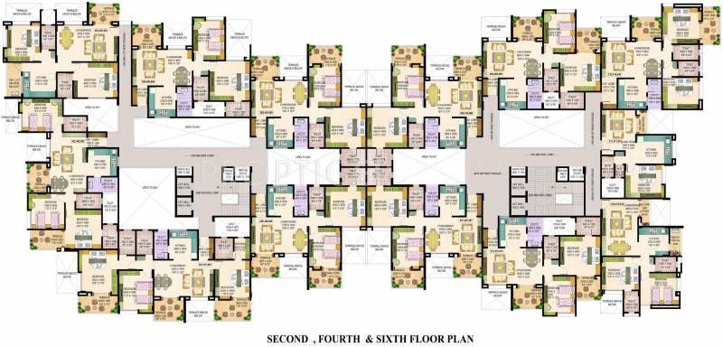 Vishwakarma Builders Prestige 2,4,6 Floor Cluster Plan